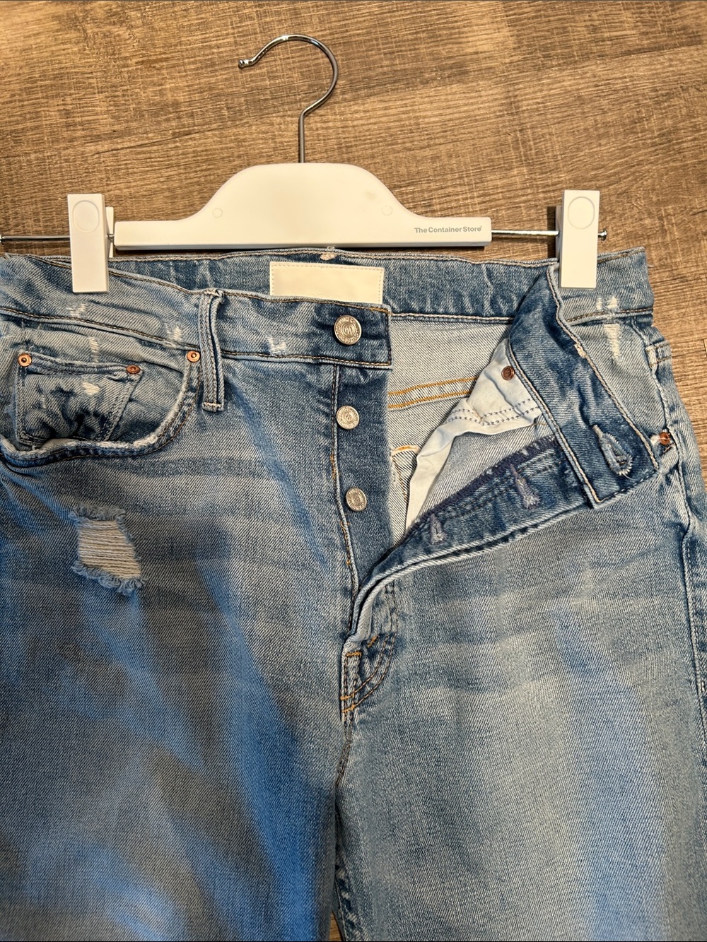 MOTHER The TOMCAT  The Confession Blue Distressed Jeans - Picture 3 of 6